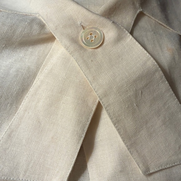 Bergdorf Goodman white Short Sleeve Button-Up Shirt - Picture 8 of 8